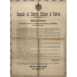 Comando del Distretto Militare di Padova. Manifesto