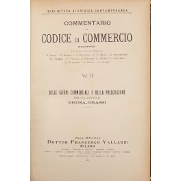 Commentario al Codice di commercio. 