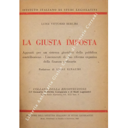La giusta imposta. Appunti per un sistema giuridic La giusta imposta. Appunti per un sistema giuridic