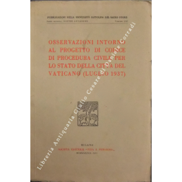 Osservazioni intorno al progetto di codice di procura civile