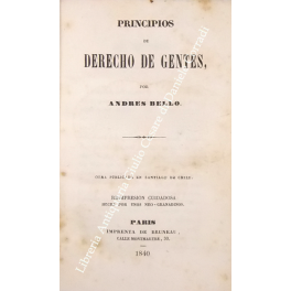 Principios de derecho de gentes. Obra publicada