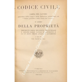 Codice Civile. Carta del lavoro Codice Civile. Carta del lavoro