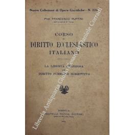 Corso di diritto ecclesiastico italiano