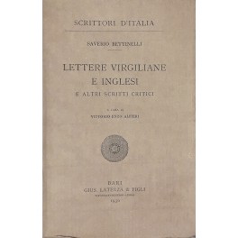 Lettere virgiliane e inglesi. A cura di Vittorio Enzo Alfieri Lettere virgiliane e inglesi. A cura di Vittorio Enzo Alfieri