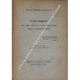 Contributi ad una critica gnoseologica della giurisprudenza Contributi ad una critica gnoseologica della giurisprudenza