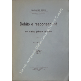 Debito e responsabilità nel diritto privato odierno