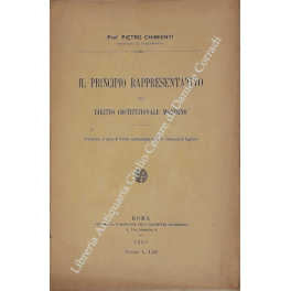 Il principio rappresentativo nel diritto costituzionale moderno Il principio rappresentativo nel diritto costituzionale moderno