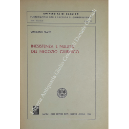 Inesistenza e nullità del negozio giuridico
