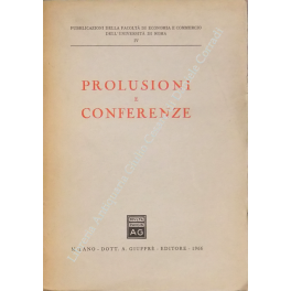 Prolusioni e conferenze Prolusioni e conferenze