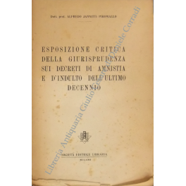 Esposizione critica della giurisprudenza