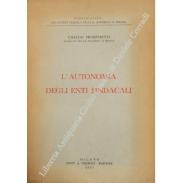 L'autonomia degli enti sindacali