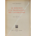 Le rinunce e le transazioni del lavoratore