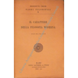 Il carattere della filosofia moderna