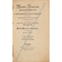 Decreto Imperiale del 30 dicembre 1809 Decreto Imperiale del 30 dicembre 1809