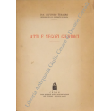 Atti e negozi giuridici