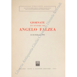 Giornate in onore di Angelo Falzea Giornate in onore di Angelo Falzea