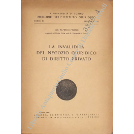 La invalidità del negozio giuridico di diritto pri