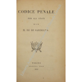 Codice penale per gli Stati di S.M. il Re di Sarde