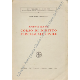 Appunti per un corso di diritto processuale civile