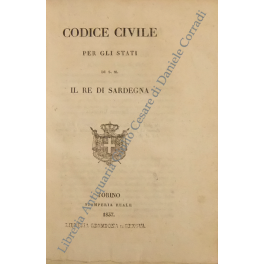 Codice civile per gli Stati di S. M. il Re di Sardegna