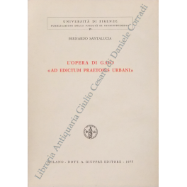 L'opera di Gaio ad edictum praetoris urbani