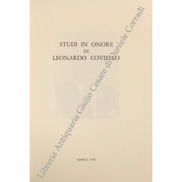 Studi in onore di Leonardo Coviello