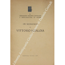In memoria di Vittorio Scialoia