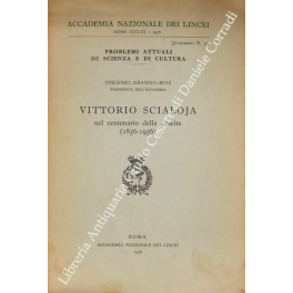 Vittorio Scialoja nel centenario della nascita