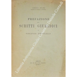 Prefazione agli scritti giuridici di Vincenzo Simoncelli Prefazione agli scritti giuridici di Vincenzo Simoncelli