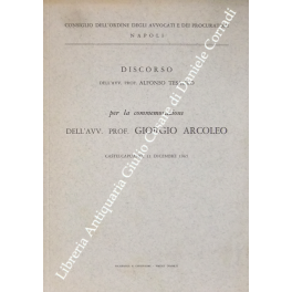 Discorso dell'avv. prof. Alfonso Tesauro Discorso dell'avv. prof. Alfonso Tesauro