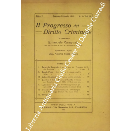 Il Progresso del Diritto Criminale Il Progresso del Diritto Criminale