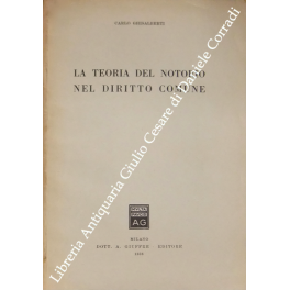 La teoria del notorio nel diritto comune