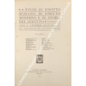 Studi di diritto romano, di diritto moderno e di storia del diritto