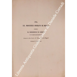 Pel Sig. Marchese Onorato De Medici Pel Sig. Marchese Onorato De Medici