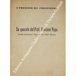 Su querele del Prof. Gaetano Papa