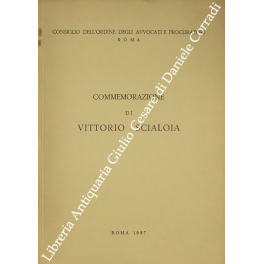 Commemorazione di Vittorio Scialoja Commemorazione di Vittorio Scialoja