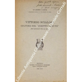 Vittorio Scialoja cultore del diritto comune Vittorio Scialoja cultore del diritto comune