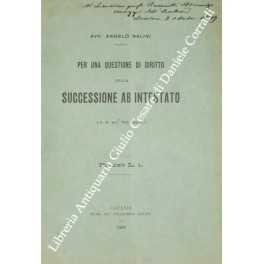 Per una questione di diritto nella successione Ab Intestato