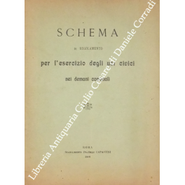 Schema di regolamento per l'esercizio degli usi civici nei demani comunali Schema di regolamento per l'esercizio degli usi civici nei demani comunali