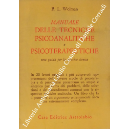 Manuale delle tecniche psicoanalitiche e psicoterapeutiche