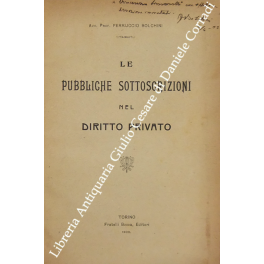 Le pubbliche sottoscrizioni nel diritto privato