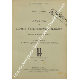Lezioni di diritto costituzionale italiano