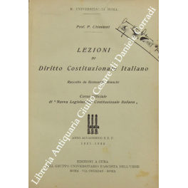 Lezioni di diritto costituzionale italiano Lezioni di diritto costituzionale italiano