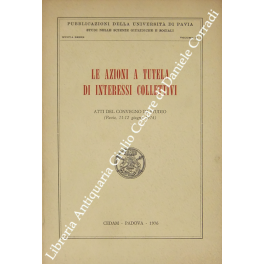 Le azioni a tutela di interessi collettivi Le azioni a tutela di interessi collettivi