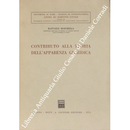 Contributo alla teoria dell'apparenza giuridica