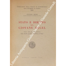 Stato e diritto nel giovane Hegel