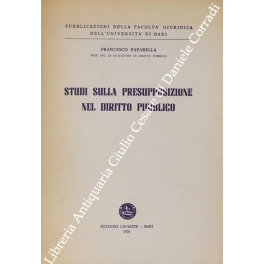 Studi sulla presupposizione nel diritto pubblico