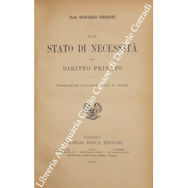 Lo stato di necessità nel diritto privato