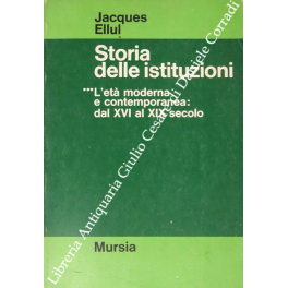 Storia delle istituzioni Storia delle istituzioni