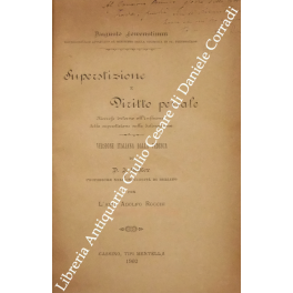Superstizione e diritto penale Superstizione e diritto penale